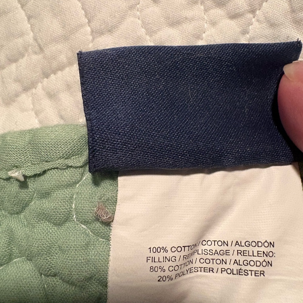 Tommy Bahama Green and White Tropical Quilt - Picture 6 of 6